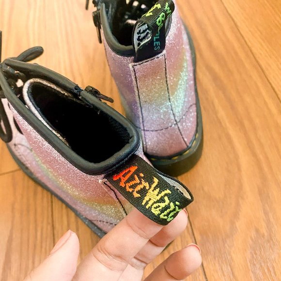 Rainbow Glitter Doc Marten Boots - Picture 6 of 9